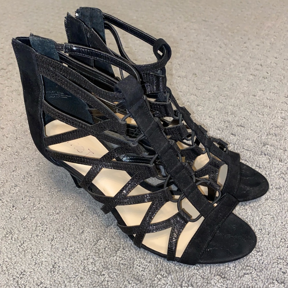 Black Strap Heels Women’s Size 8.5
